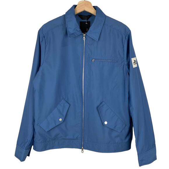 J.Lindeberg Speed Nylon Oxford Overshirt Jacket Work Blue Men's Size Medium NWT - Picture 1 of 5